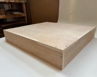 Maple Plywood Laundry Pedestal for washer or dryer  -  8" Height