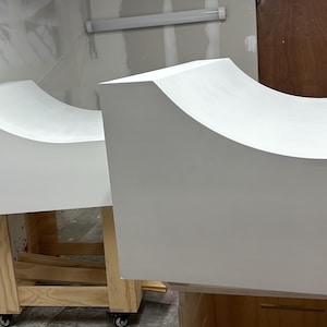 Sloped Hood  - Custom  Made hood - white Primed assembled