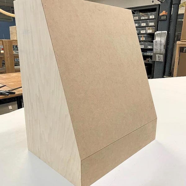 Custom Range Hood angle with MDF covers for paint  - Not assembled