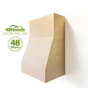 Custom Range Hood angle with front cover for paint  - No assembled