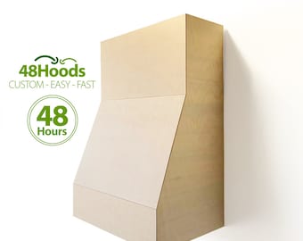 Custom Range Hood angle with front cover for paint  - No assembled