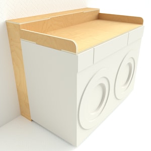 Washer Dryer Countertop with back cover - Custom Made -