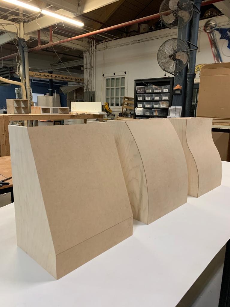 Mdf Angle Shape Custom Range Hood Angle With MDF Covers for Paint - Not Assembled ...