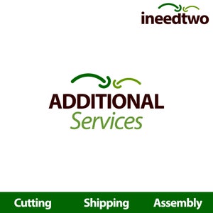 May include: Logo for Additional Services, a business that offers cutting, shipping, and assembly services. The logo features a green stylized design of three connected loops, with the text "ADDITIONAL Services" in brown and green.