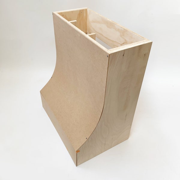 Sloped hood - Custom Range Hood curve  - Custom  Made - No assembled  -  NO Stain - DIY Build Kit