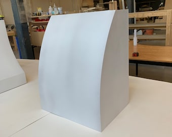 Wood Range Hood Curved  - Custom Range Hood curve   - Assembly and Primed -  New Price -  Shipping calculated for East coast