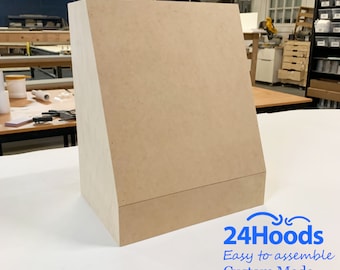 Cubiertas de madera para campanas extractoras - 29,75 cm de ancho x 30 cm de alto - Proceso de fabricación en 48 horas - Kit de montaje DIY