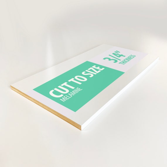 Custom Order White Melamine Shelf Cut to Size Edge Etsy