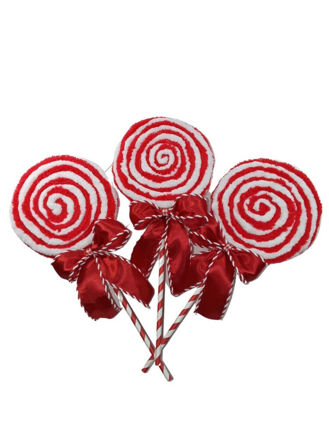 Yarn Candy Cane Lollipops Etsy