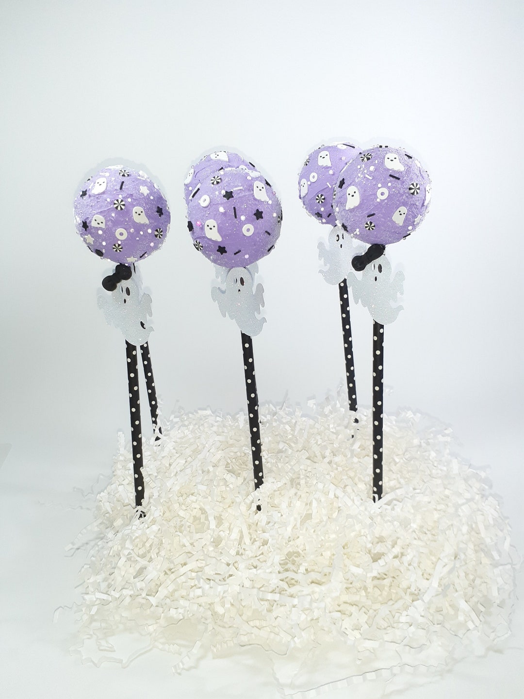 Halloween Boy & Girl Ghost Faux Cake Pops Etsy