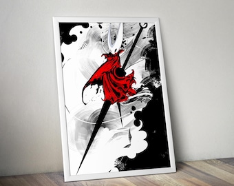 Póster de Hollow Knight: Silksong / Impresión artística de pared de Silksong / Decoración de juegos independientes / Póster de videojuego en 4 colores / Decoración de pared grande 1