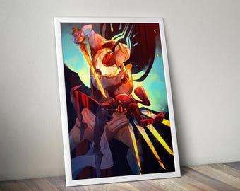 Póster de Ultrakill / Impresión artística de pared de Ultrakill / Decoración de juegos independientes / Póster de videojuego de 4 colores / Decoración de pared grande 4