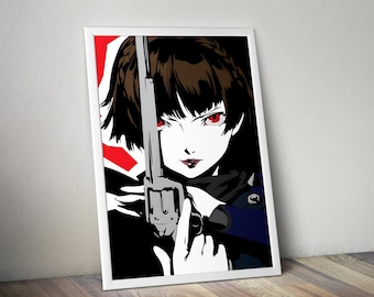 Persona 5 Poster | Persona 5 Wall Art Print | Indie Game Gaming Decor | 4 Color Video Game Poster | Large Wall Decor