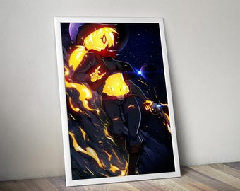 Póster de Novakid / Impresión artística de pared de Starbound / Decoración de videojuegos independientes / Póster de videojuegos en 4 colores / Decoración de pared grande 3