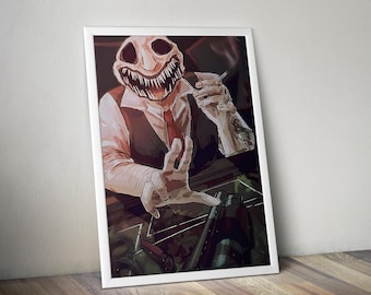 Póster de ruleta Buckshot / Impresión de arte mural de ruleta Buckshot / Decoración de juegos independientes / Póster de videojuego en 4 colores / Decoración de pared grande 2