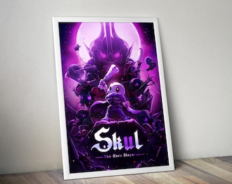 Póster de Skul / Impresión artística de pared de Skul / Decoración de juegos independientes / Póster de videojuego de 4 colores / Decoración de pared grande 4
