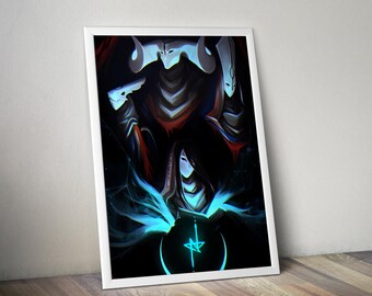 Póster de Pyre / Impresión artística de pared de Pyre / Decoración de juegos independientes / Póster de videojuego de 4 colores / Decoración de pared grande 4