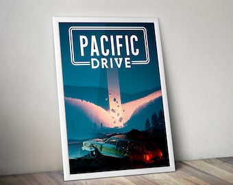Póster de Pacific Drive / Impresión de arte mural de Pacific Drive / Decoración de juegos independientes / Póster de videojuegos en 4 colores / Decoración de pared grande 2