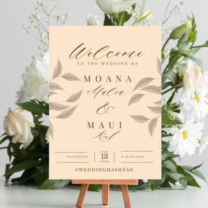 Wedding SIGN Template,Wedding SIGN Download,Wedding Sign,Editable Sign,Wedding Sign Design, Elegant Wedding Sign,Digital Sign, Wedding,MOANA