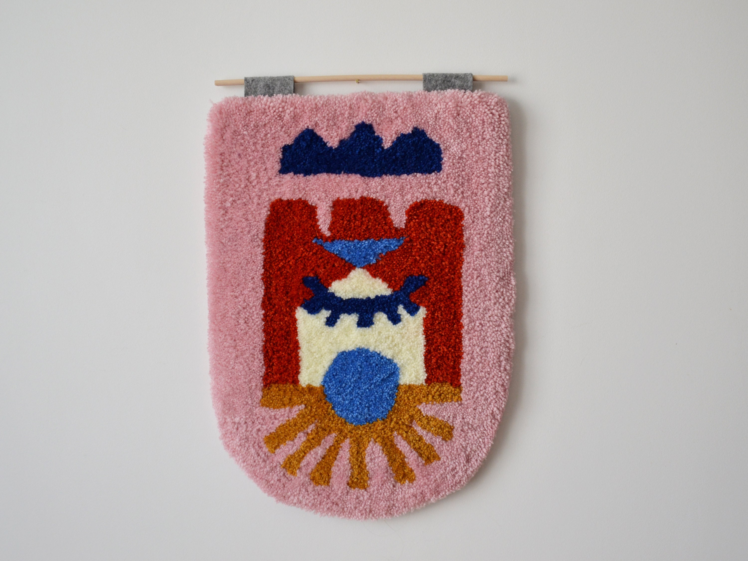 Suspension Murale Blason Rose 46x30cm | sur Commande