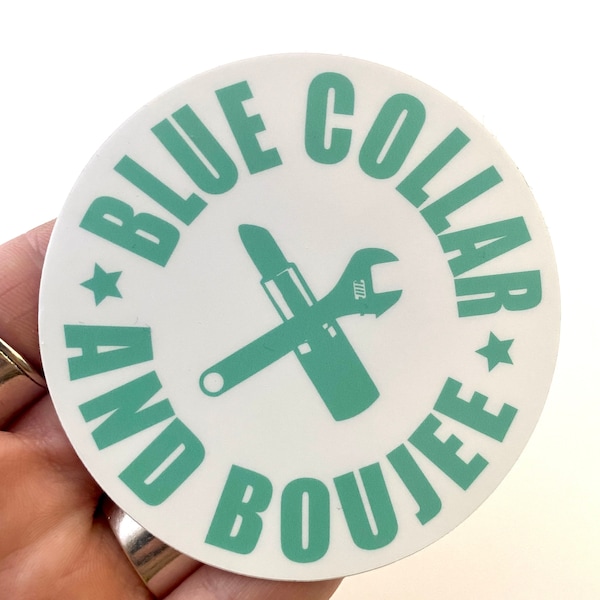 Blue Collar Stickers Etsy