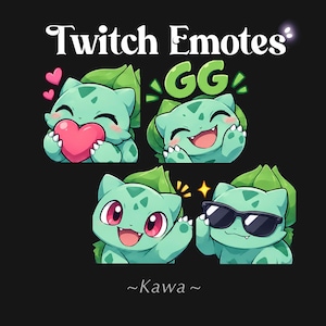 Bulbasaur emotes for Twitch Youtube Discord