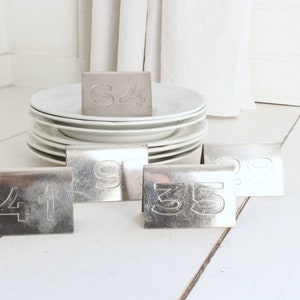 RARE French Table Numbers, Restaurant Numbers, Hotel Silver. Kitchen Decor, Collector's Item. imagem 2