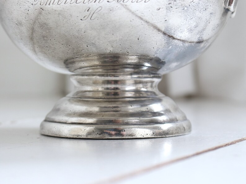 Antique Hotel Silver Footed Serving Bowl, Vegetable Bowl, American Hotel Amsterdam 1881, Collector's Item, Farmhouse Kitchen Decor. image 10