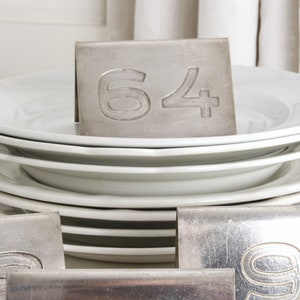 RARE French Table Numbers, Restaurant Numbers, Hotel Silver. Kitchen Decor, Collector's Item. image 6