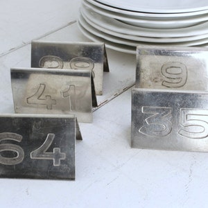 RARE French Table Numbers, Restaurant Numbers, Hotel Silver. Kitchen Decor, Collector's Item. imagem 7