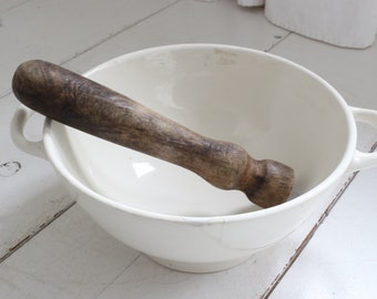 Primitive French Masher, Pestle,Utensils.Farmhouse Kitchen Decor