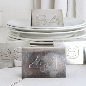 RARE French Table Numbers, Restaurant Numbers, Hotel Silver. Kitchen Decor, Collector's Item. imagem 3