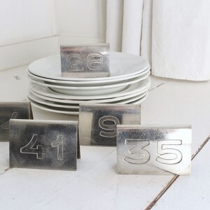 RARE French Table Numbers, Restaurant Numbers, Hotel Silver. Kitchen Decor, Collector's Item. image 9