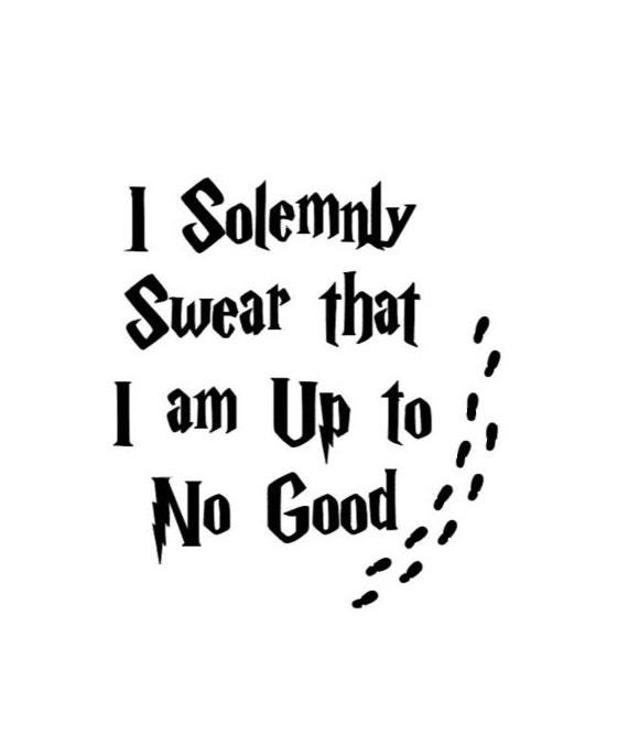 I Solemnly Swear That I Am Up To No Good Inspired Vinyl Car Etsy Ireland