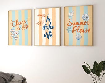 Summer Wall Art Prints | Beach House Decor (Digital Download)