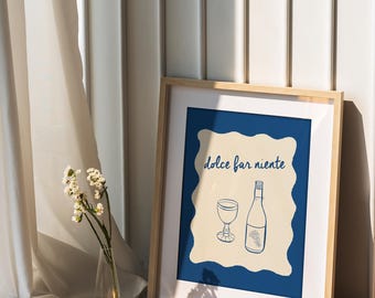Dolce Far Niente Print: Italian Elegant Wall Art (Digital Download)