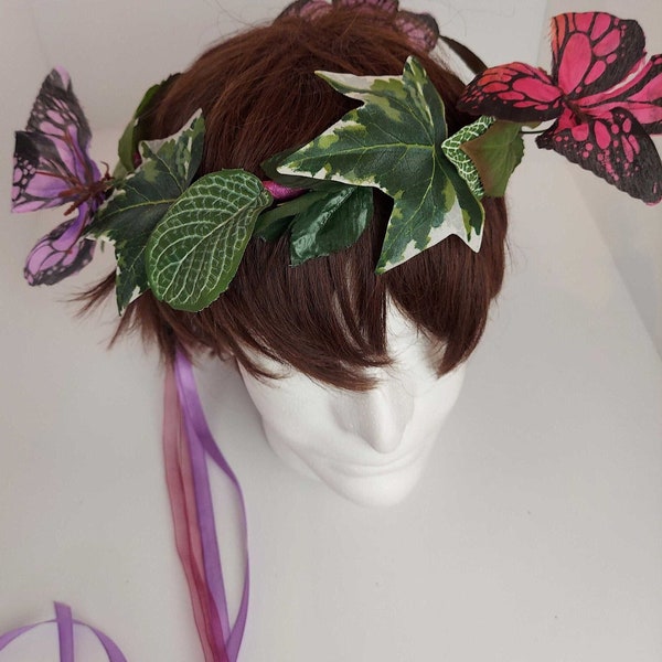 Butterfly Homemade Leaf Crown