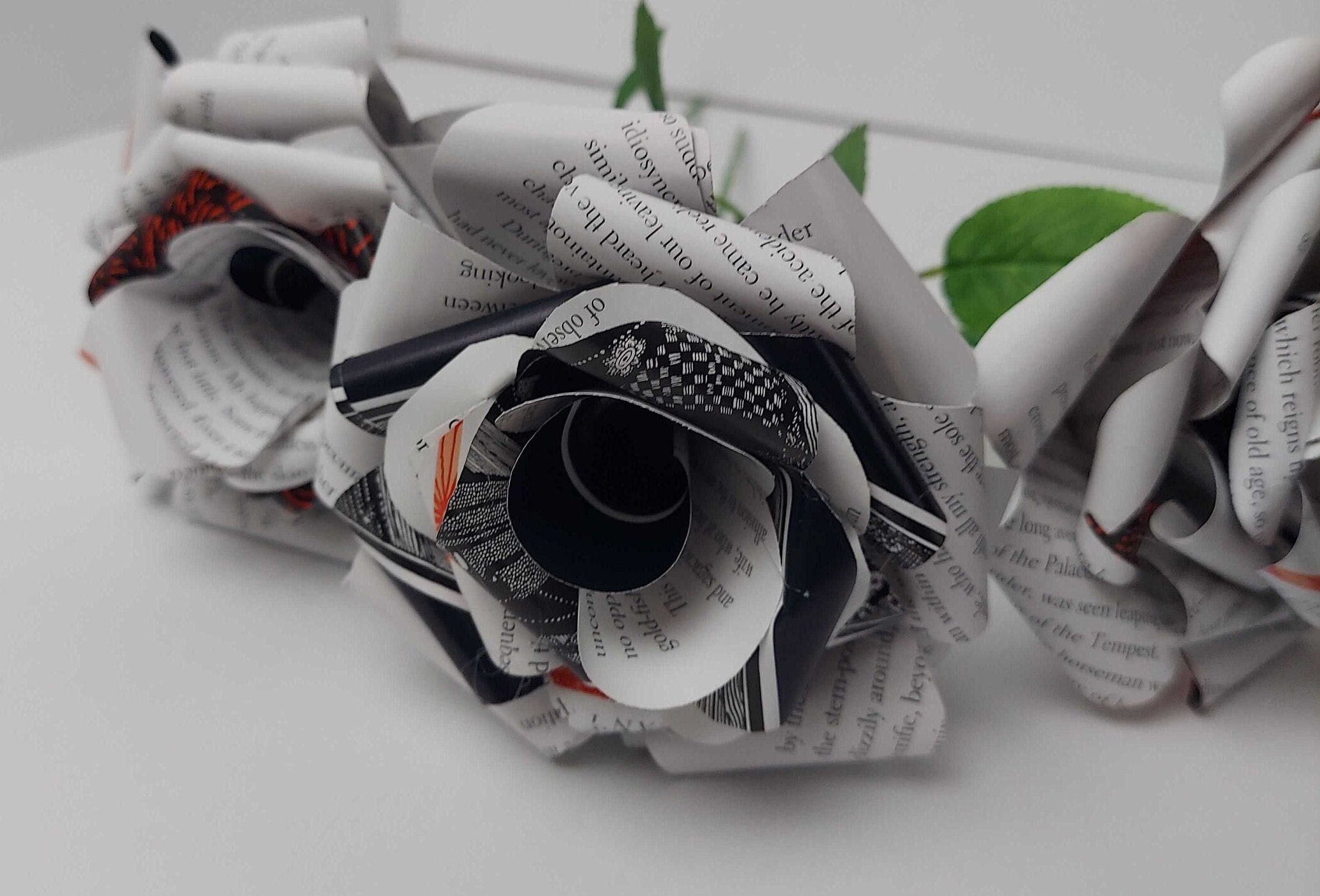 Edgar Allan Poe Book Page Rose Bouquet - Etsy