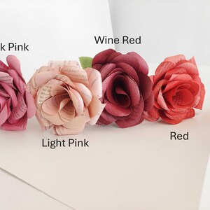 Homemade Single Book Page Rose - Etsy