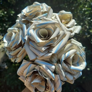 Alice in Wonderland Book Page Rose Bouquet