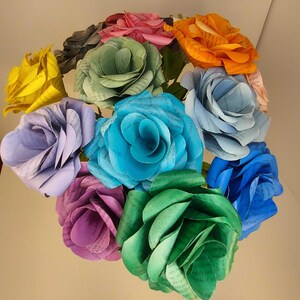 Homemade Single Book Page Rose - Etsy