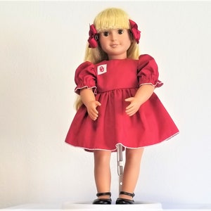 Oklahoma, doll dress, Sooners dress, game day, red dress, 18 inch doll clothes,  birthday gift for girl, birthday gift for granddaughter