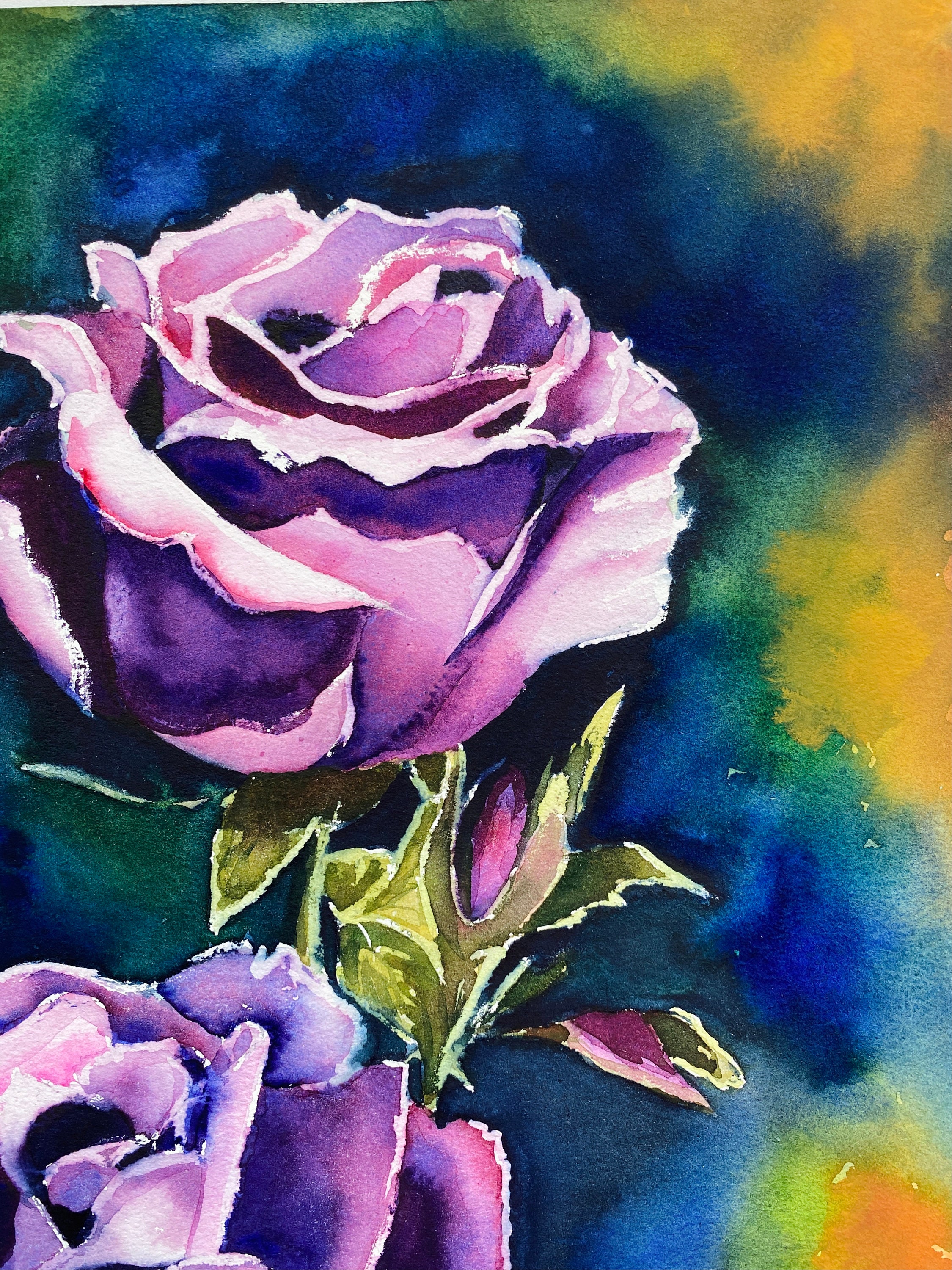 Roses Painting Original Art Garden Roses Artwork Pink Roses - Etsy