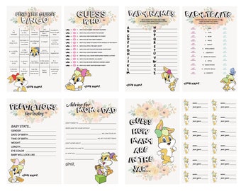 Jeux de baby shower - Petite fille lapin