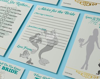 Pack de jeux de douche nuptiale - Sirènes
