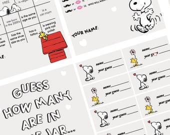 Jeux de baby shower - Chien noir et blanc