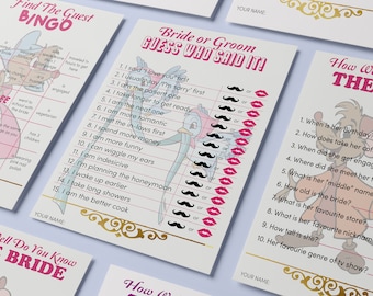 Jeux de douche nuptiale - Princesse bleue