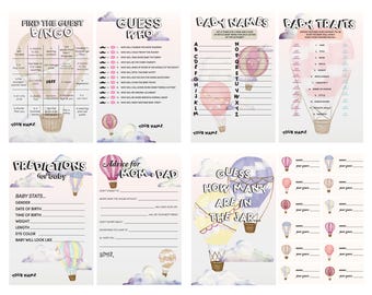 Jeux de baby shower - Montgolfière