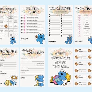 Pacchetto gioco Baby Shower - BISCOTTI (mostro)