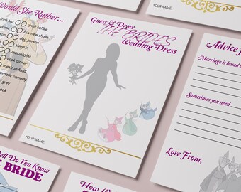 Pack de jeux de douche nuptiale - Princesse